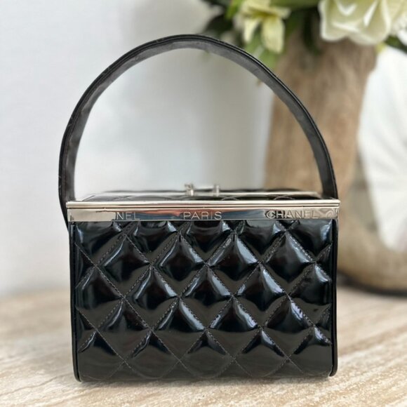 Chanel Patent Vanity Case  Top Handle - Picture 2 of 10